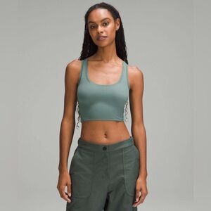119 💚🆕 Lululemon Scoop-Neck Cropped Tank Top - Medium Forest
